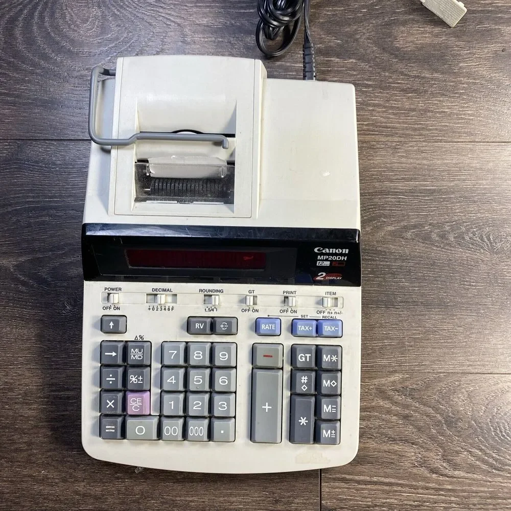 CANON MP20DH ELECTRONIC PRINTING CALCULATOR  2 COLOR PARTS ONLY